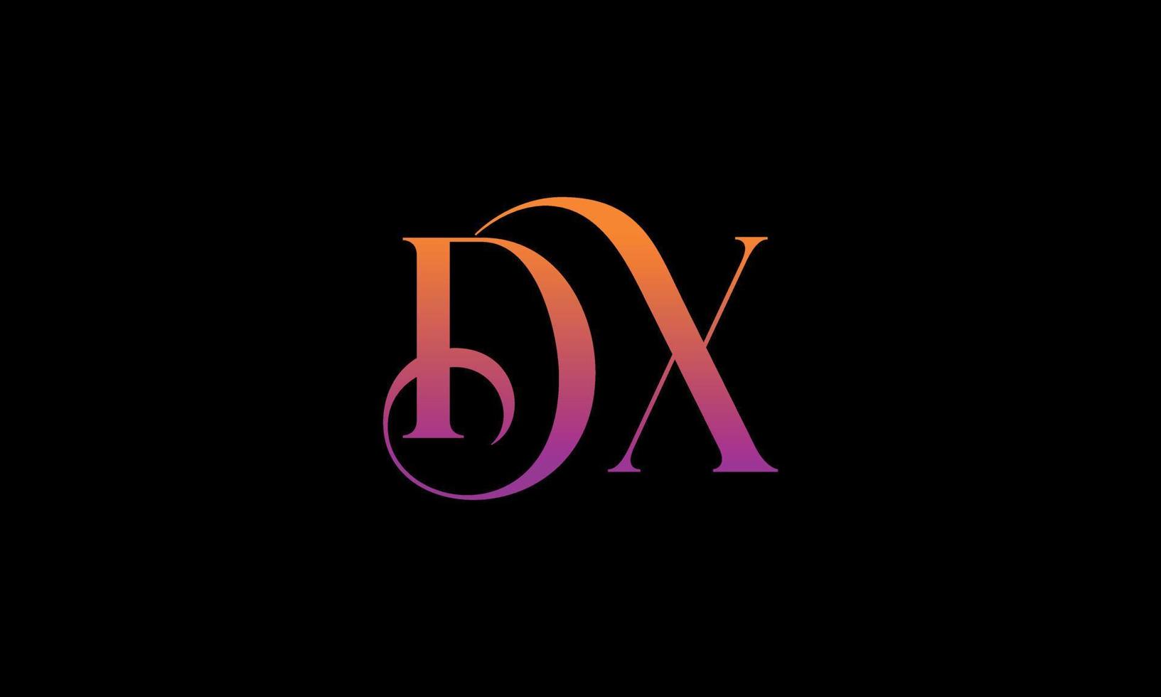 lettre dx logo vectoriel modèle gratuit vecteur gratuit