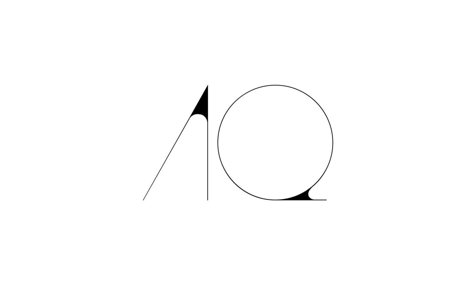 modèle de vecteur libre de vecteur de conception de logo lettre aq.
