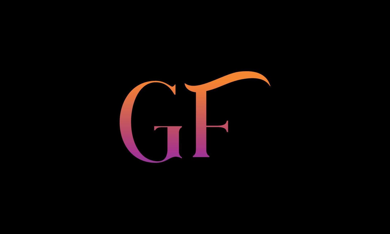 modèle gratuit de logo vectoriel lettre gf vecteur gratuit