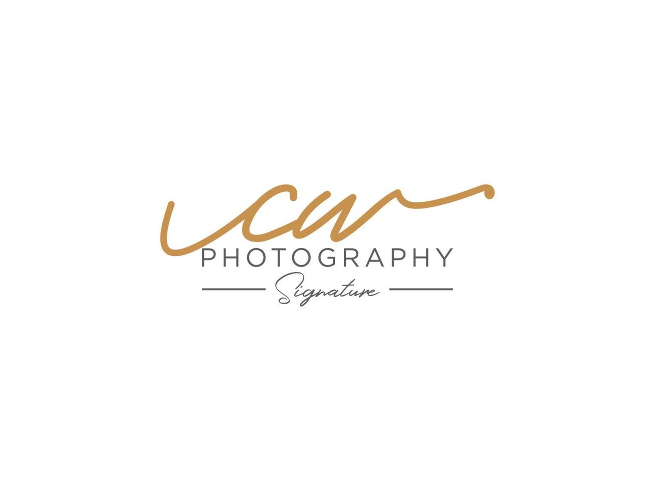 lettre cw signature logo template vecteur