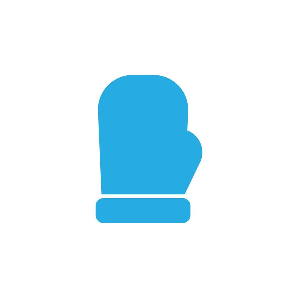 eps10 vecteur bleu gant de boxe unique icône solide isolé sur fond blanc. symbole de gant de combat ou de frappe dans un style moderne simple et plat pour la conception de votre site Web, votre logo et votre application mobile