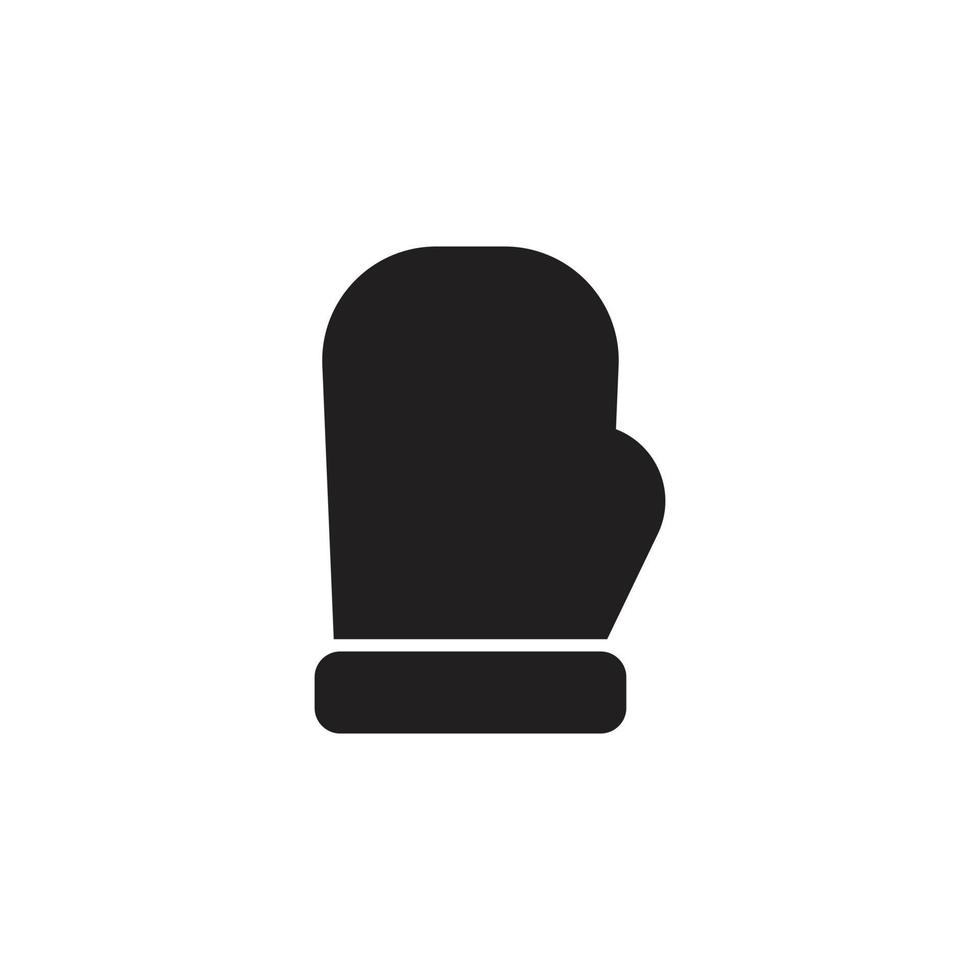 eps10 vecteur noir gant de boxe unique icône solide isolé sur fond blanc. symbole de gant de combat ou de frappe dans un style moderne simple et plat pour la conception de votre site Web, votre logo et votre application mobile