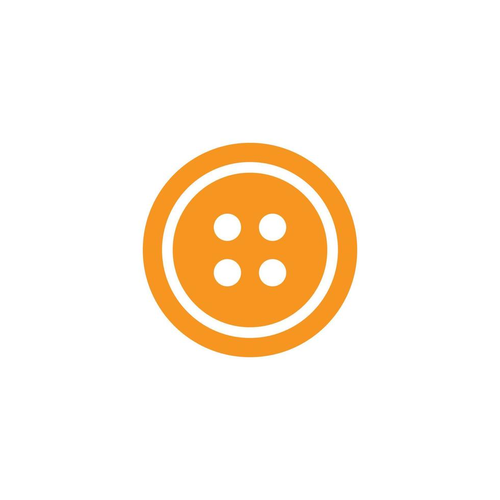 eps10 vecteur orange bouton vêtements icône solide isolé sur fond blanc. symbole de la mode et de la couture dans un style moderne et plat simple pour la conception, le logo et l'application mobile de votre site Web