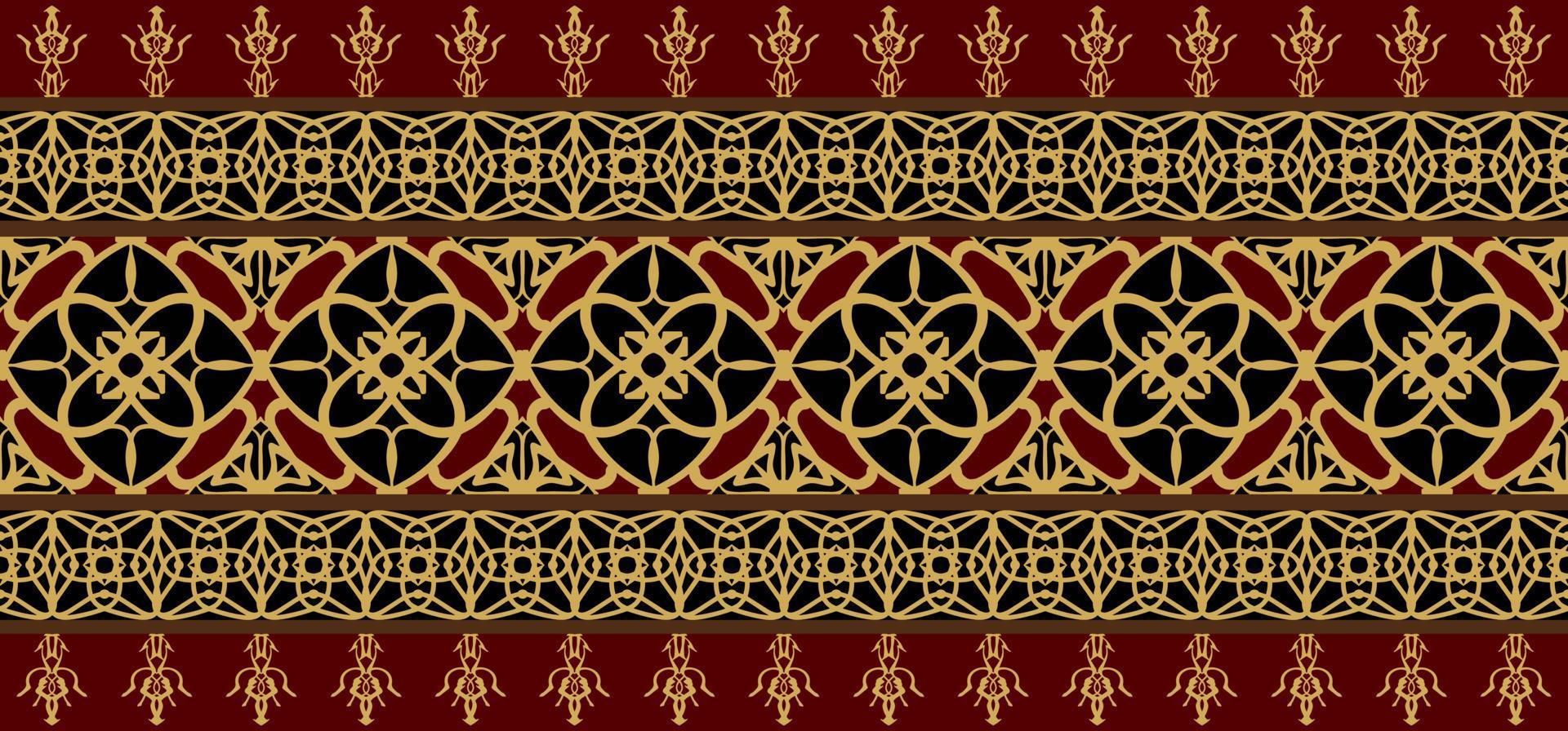 motif géométrique sans couture avec forme tribale. conçu en ikat, boho, aztèque, folk, motif, thaï, style arabe de luxe. idéal pour les vêtements en tissu, la céramique, le papier peint. illustration vectorielle vecteur