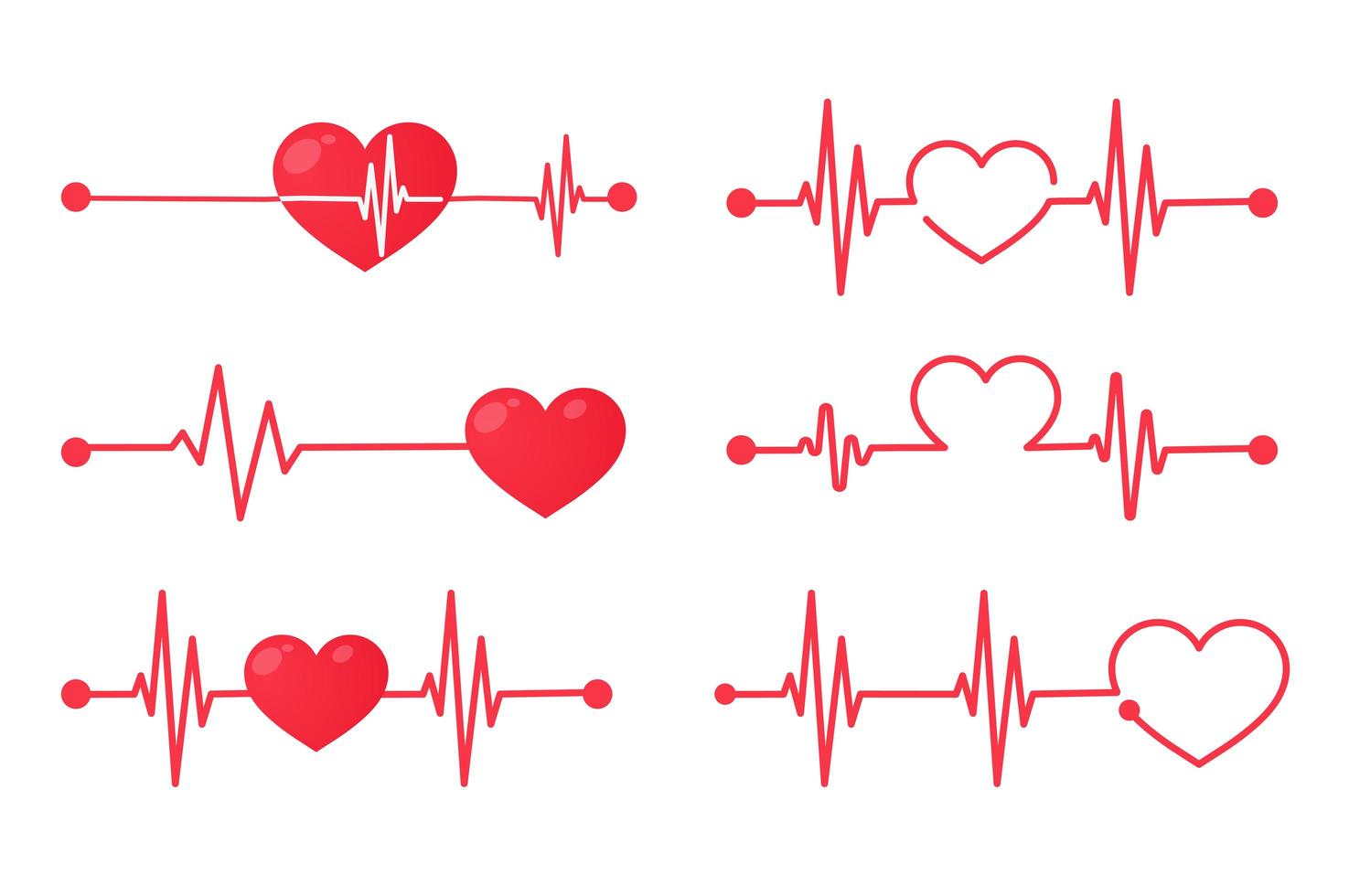 graphique de la fréquence cardiaque vecteur