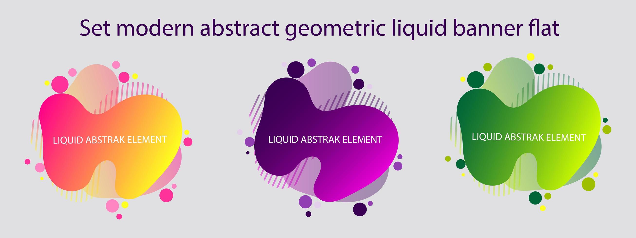ensemble de bannières liquides géométriques abstraites modernes vecteur