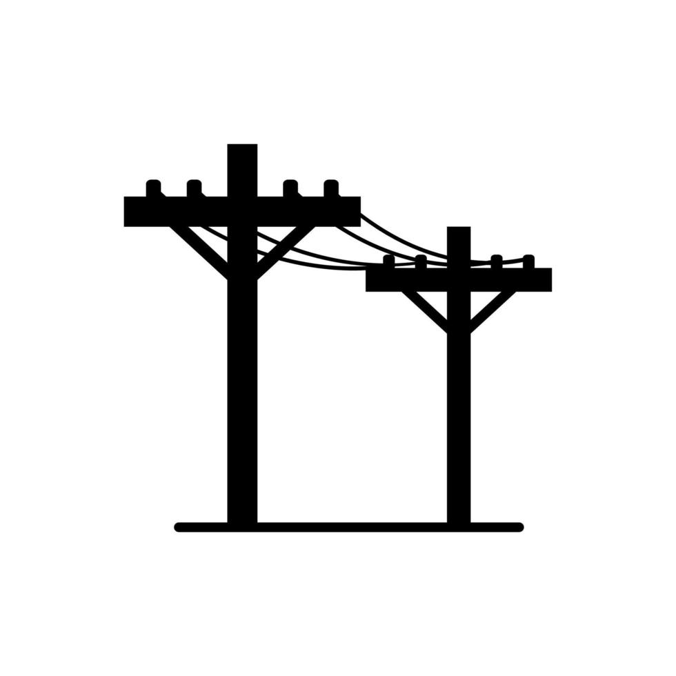 icône de poteau électrique vecteur