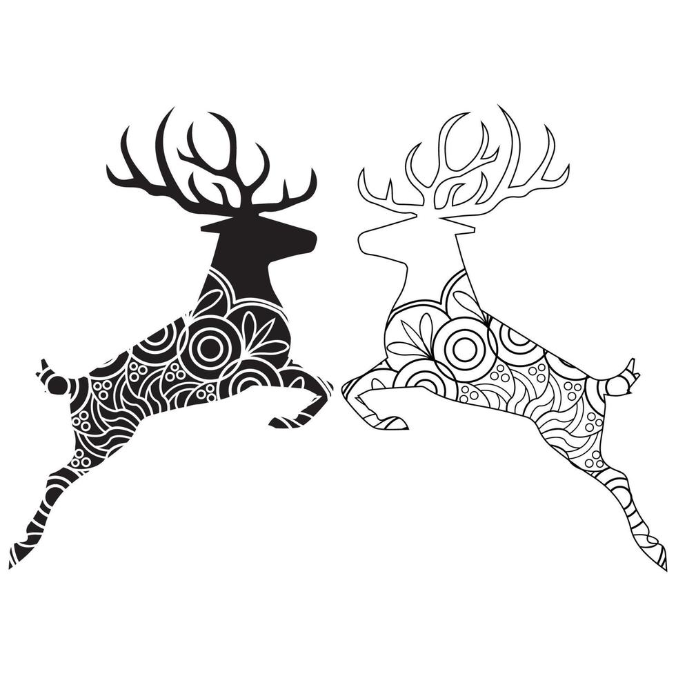 cerf coloriage vecteur gratuit