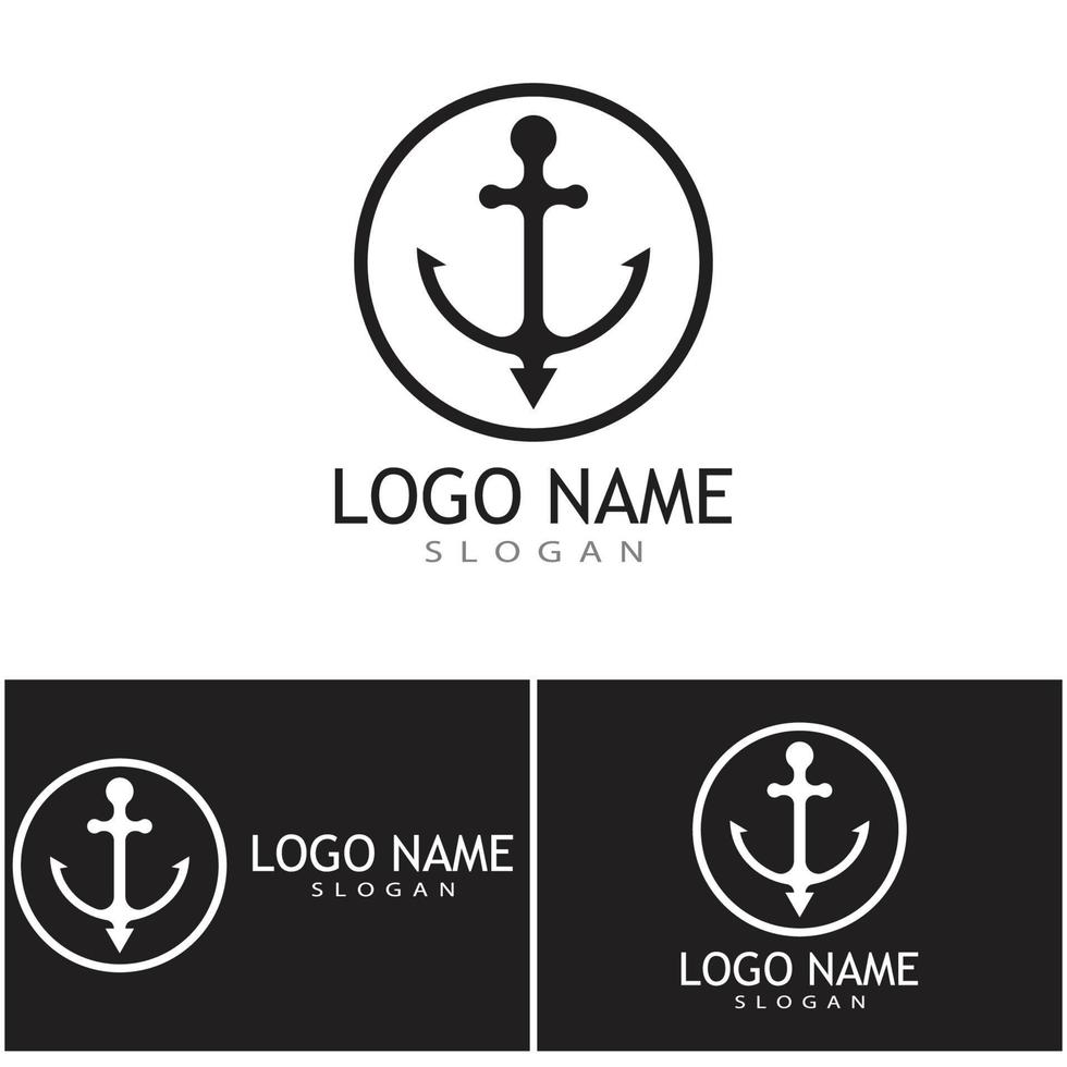 conception de symbole de vecteur de modèle de logo ancre