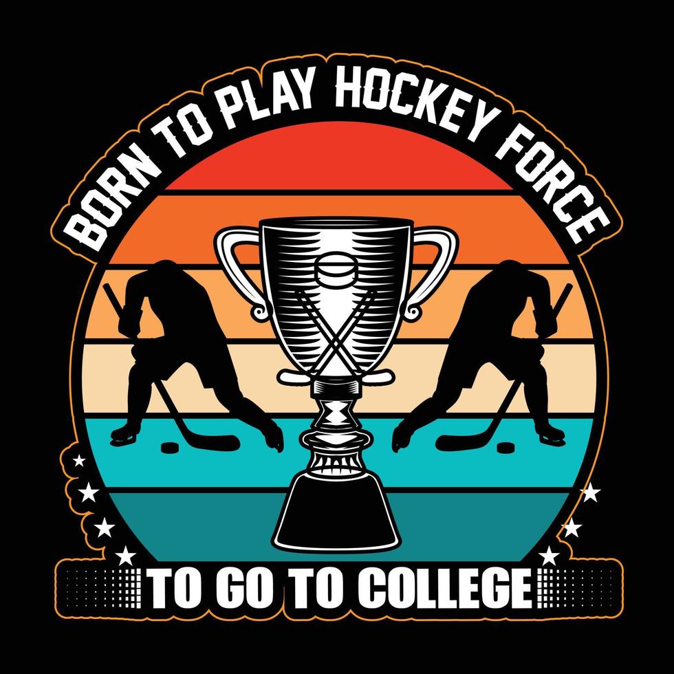 vecteur de conception de t-shirt de hockey