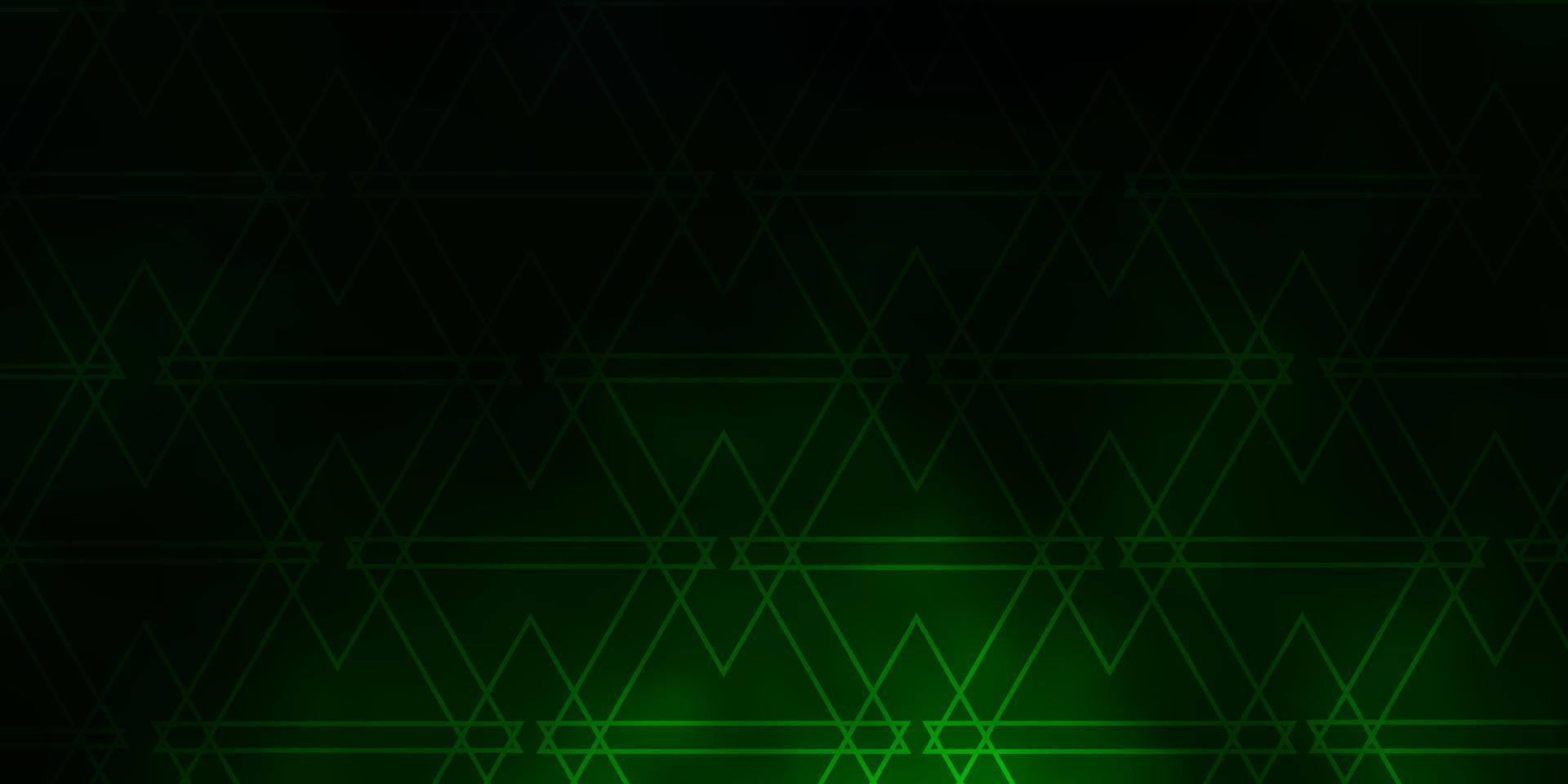 disposition de vecteur vert foncé avec des lignes, des triangles.