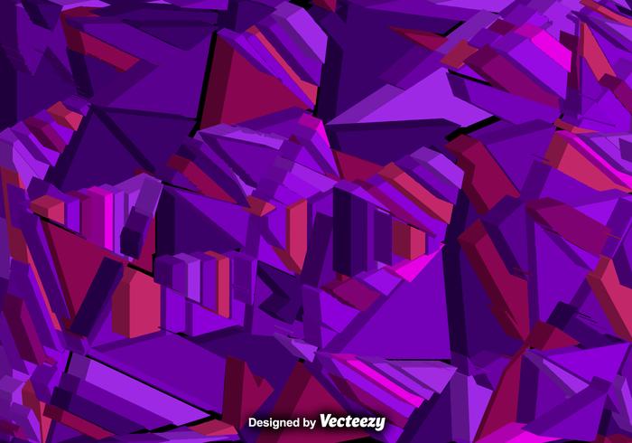 Fond abstrait vectoriel avec des polygones 3d Purple