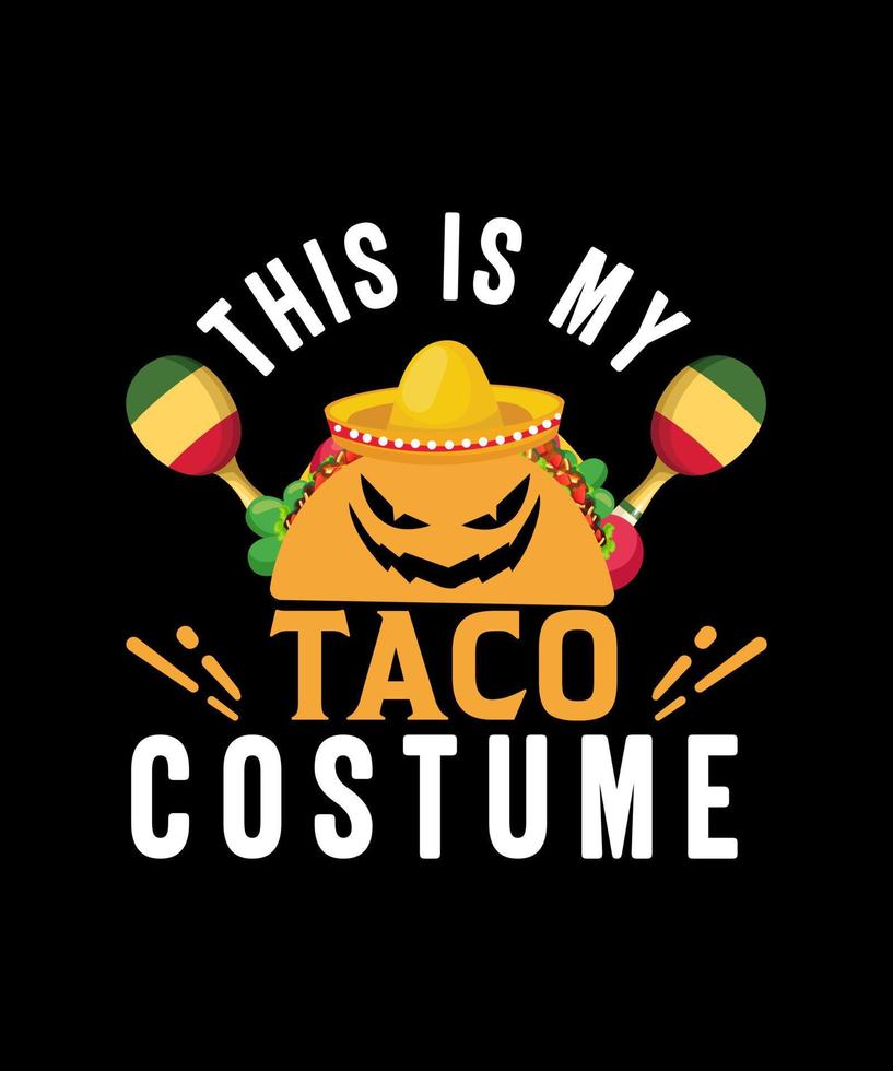 conception de devis de costume de taco vecteur