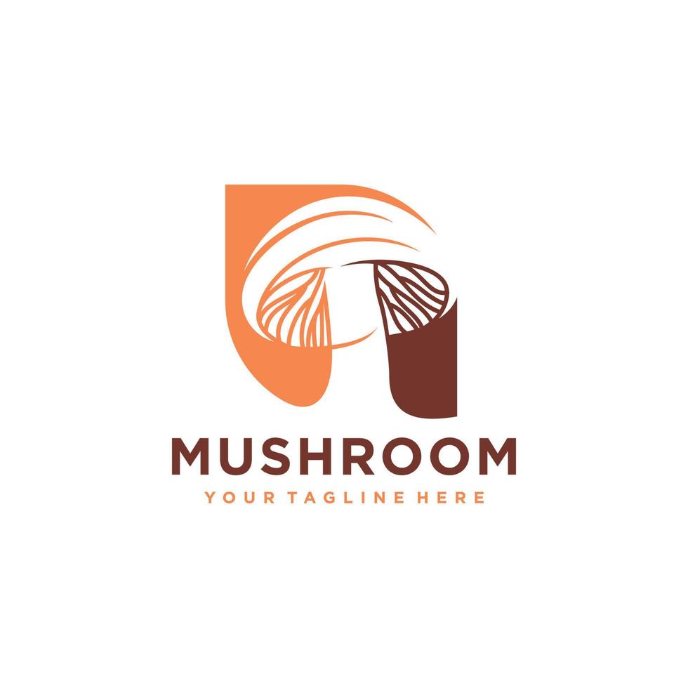 vecteur de conception de logo de champignons