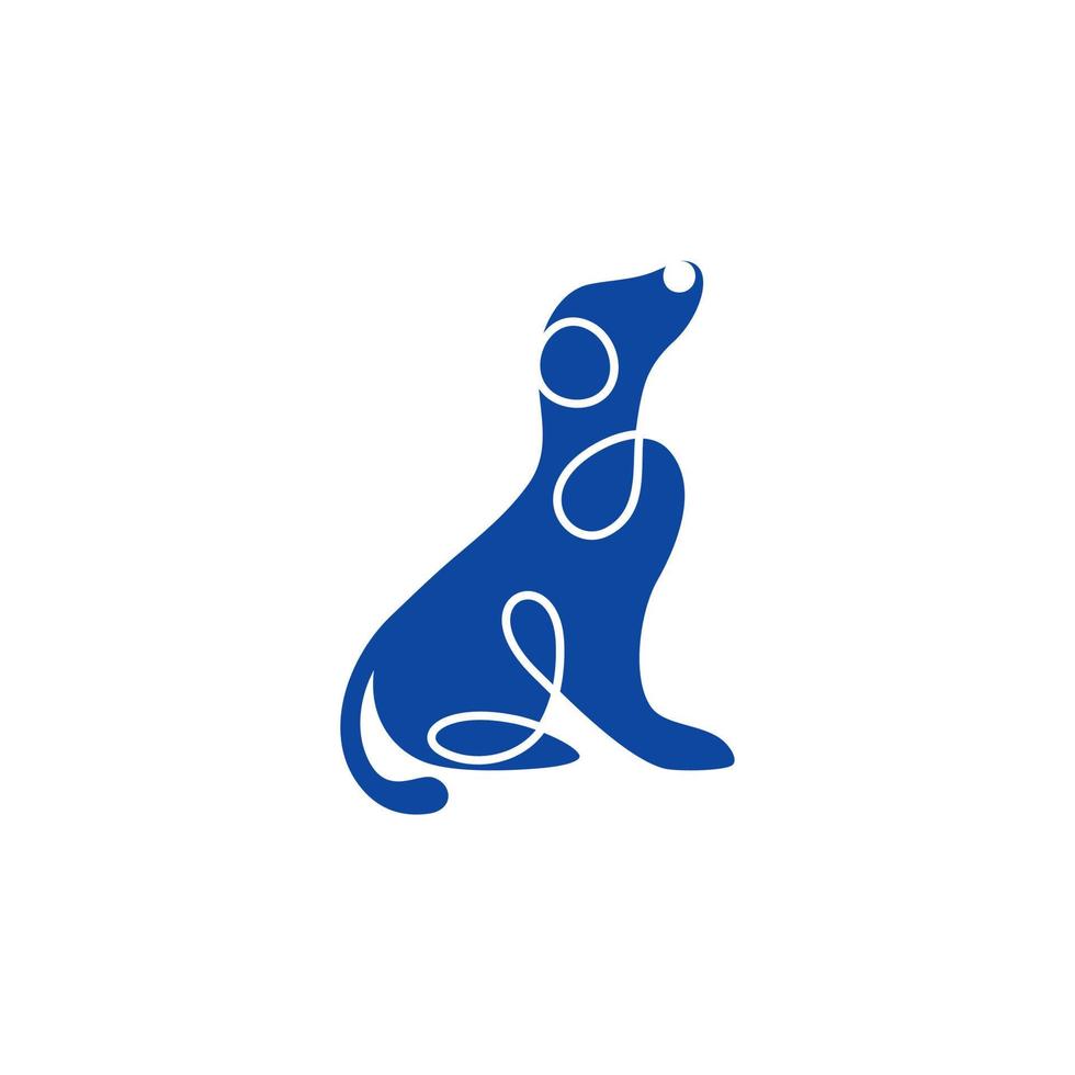 modèle de vecteur de conception de logo de chien