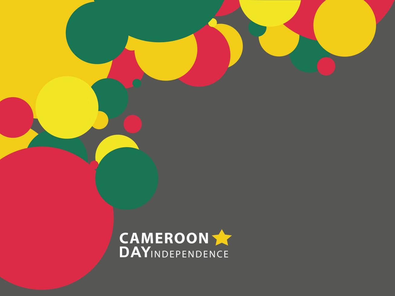 arrière-plan du modèle de conception vectorielle de la fête de l'indépendance du cameroun, bannière vecteur