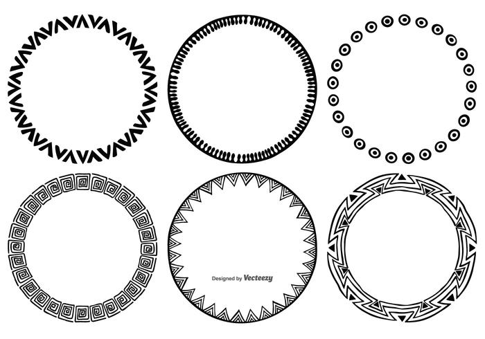 Cadres ronds abrégés vecteur