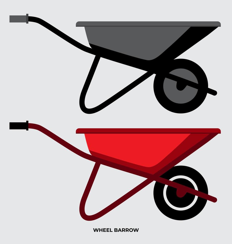 illustration vectorielle de fond de dessin animé de chariot de jardin vecteur