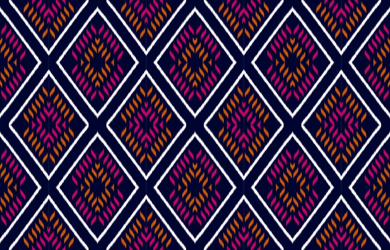 tissu ikat art. motif géométrique sans couture ethnique en tribal. style américain, mexicain. vecteur