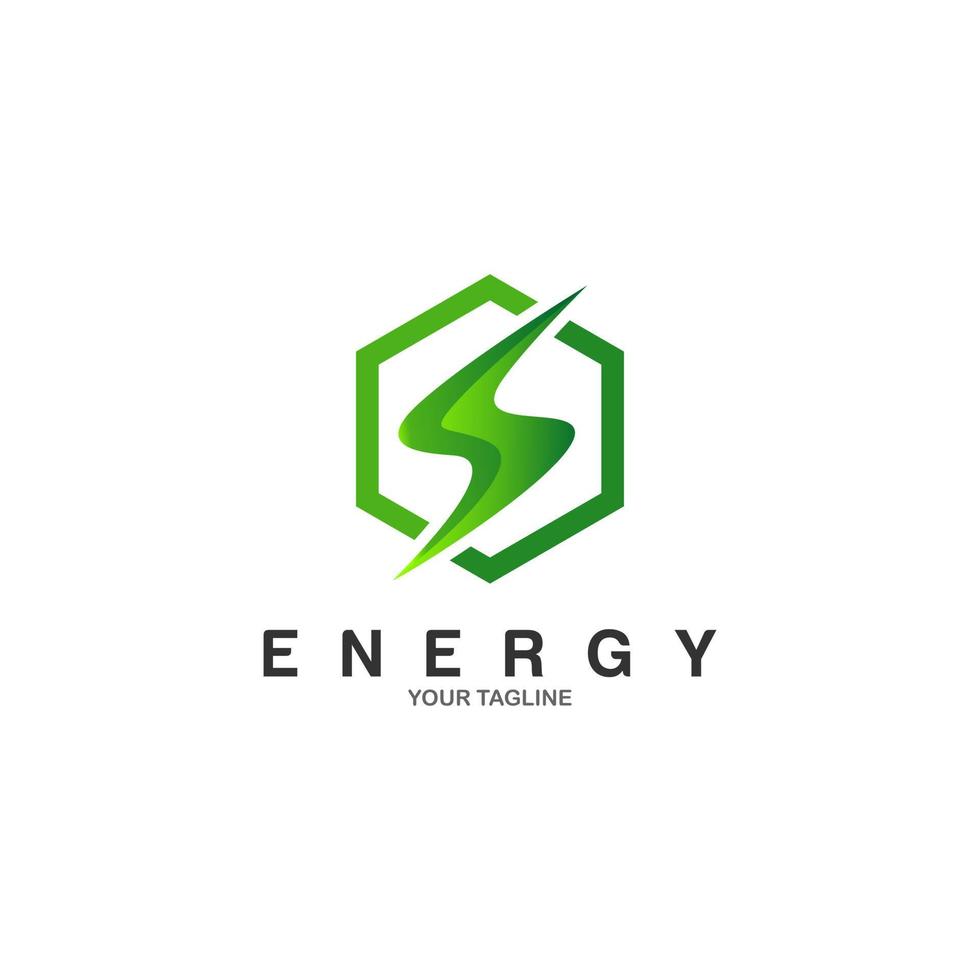 modèle de vecteur de logo énergie verte