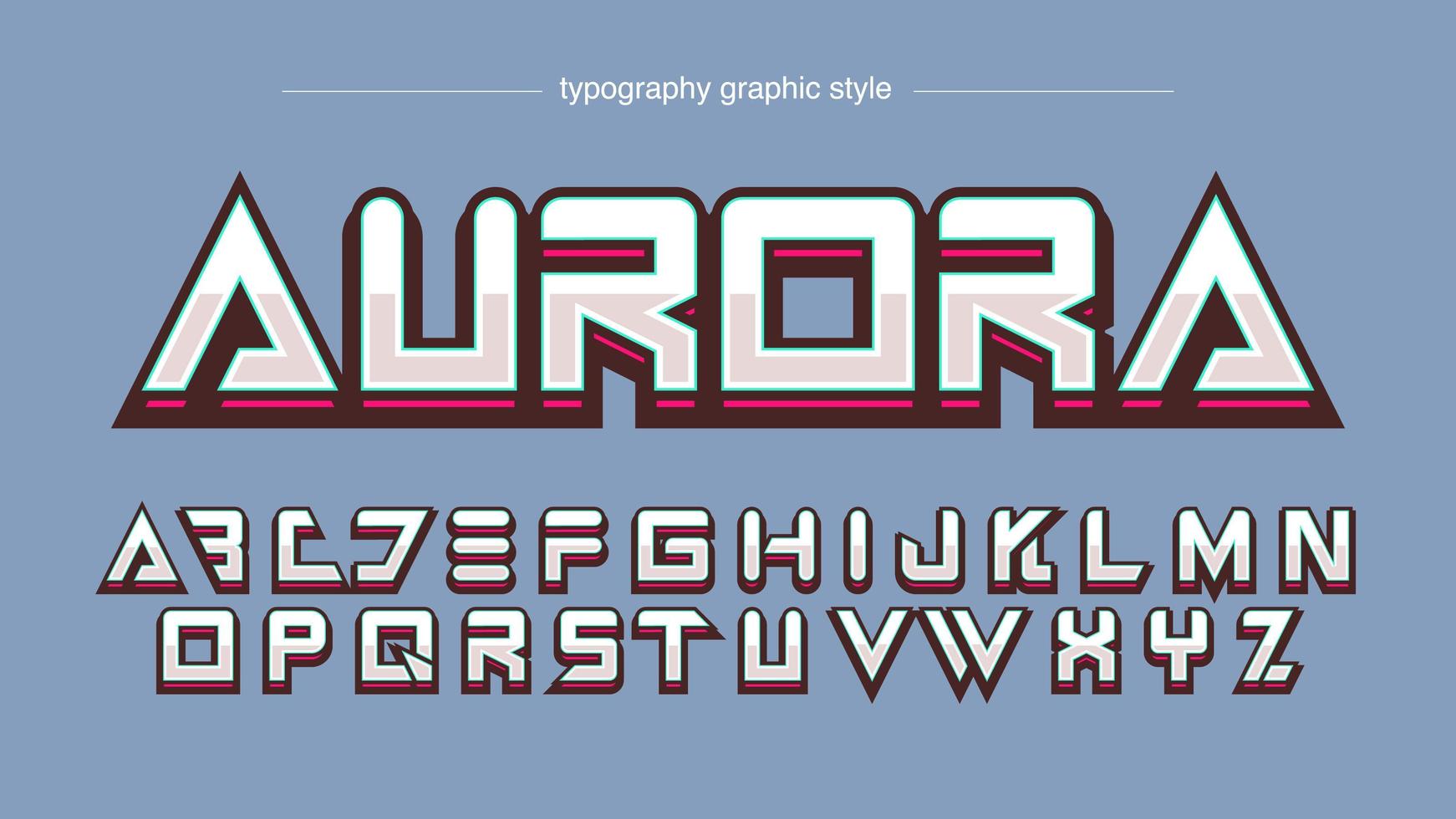 typographie métallique futuriste pour logo de sport moderne vecteur