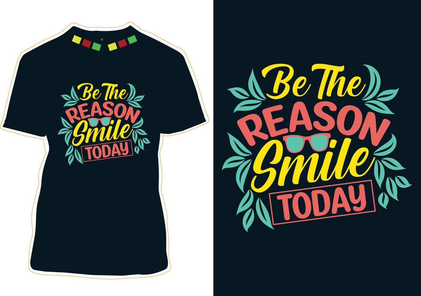 conception de t-shirt de la journée mondiale du sourire vecteur