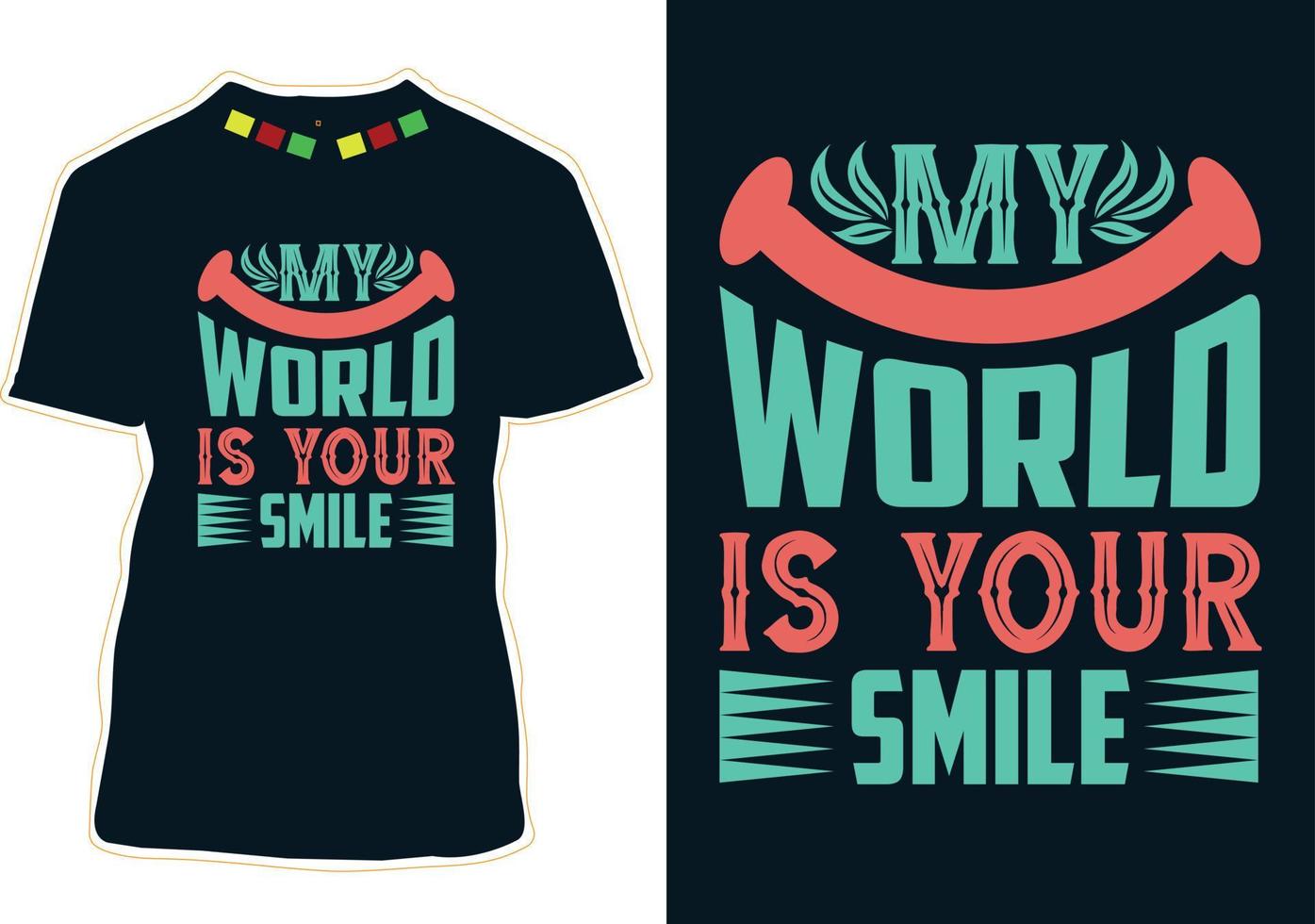 conception de t-shirt de la journée mondiale du sourire vecteur