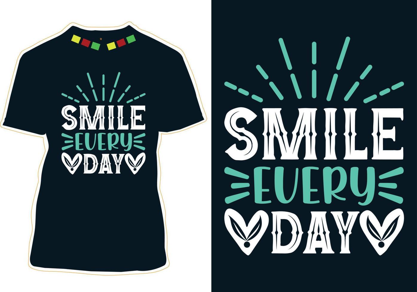 conception de t-shirt de la journée mondiale du sourire vecteur