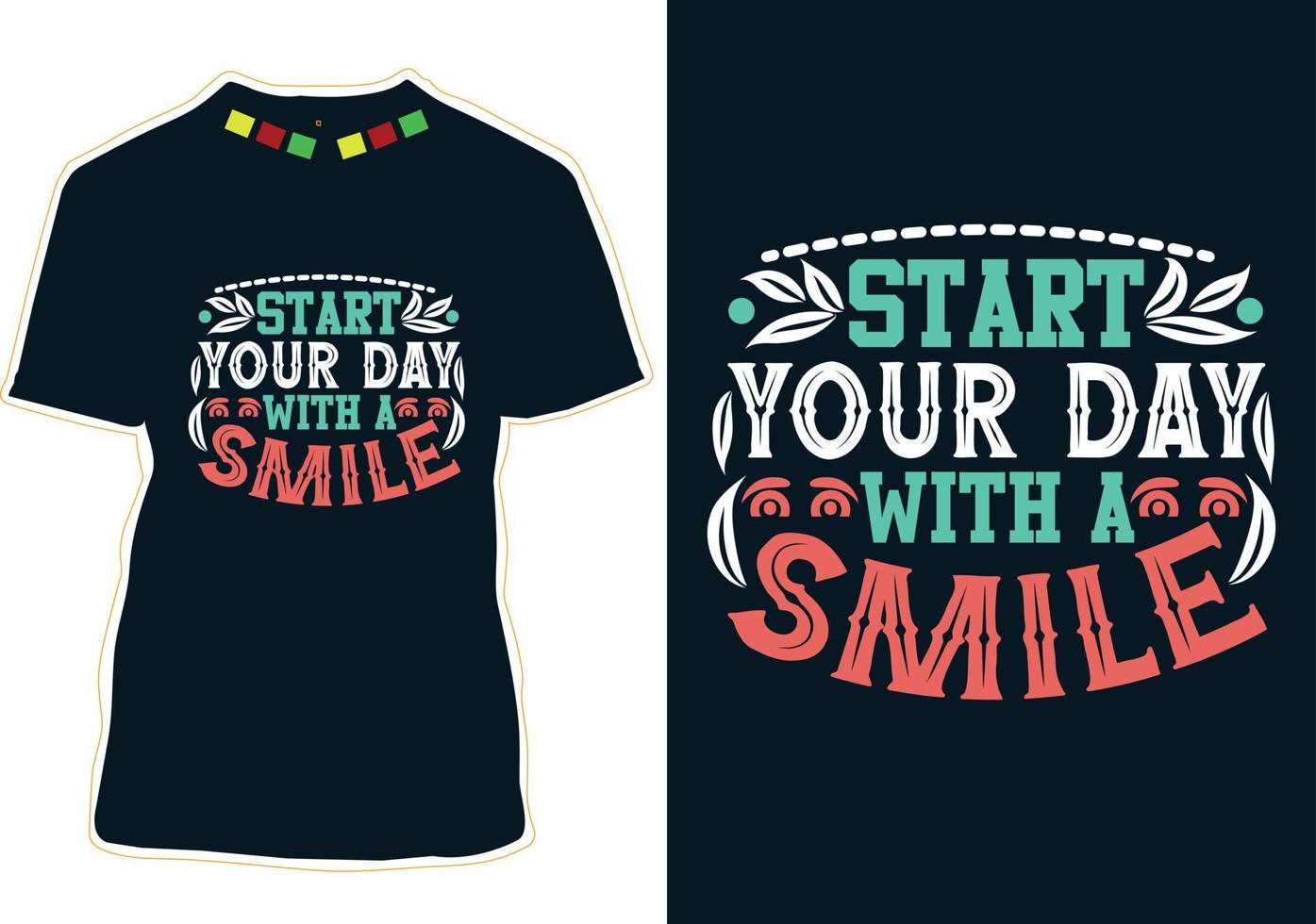 conception de t-shirt de la journée mondiale du sourire vecteur