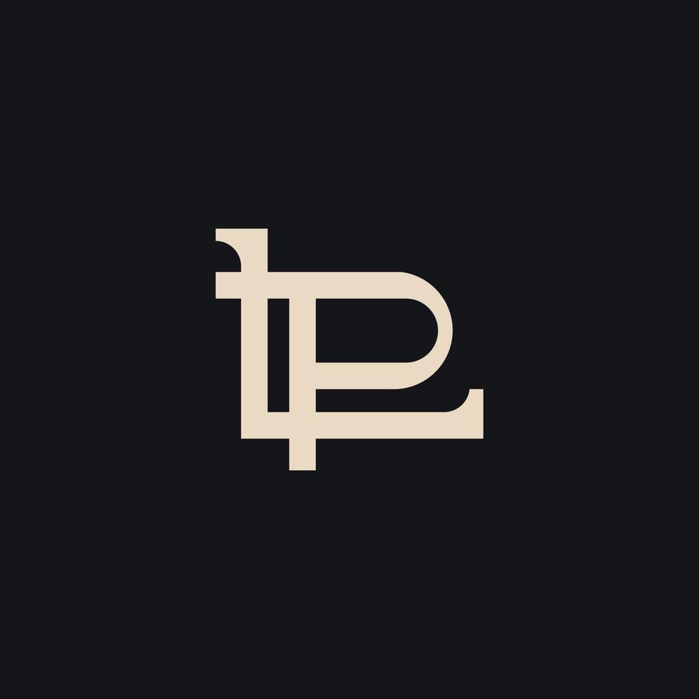 lettre propre et minimale basée sur l'initiale. modèle de logo monogramme lp pl lp. conception de vecteur élégant alphabet de luxe