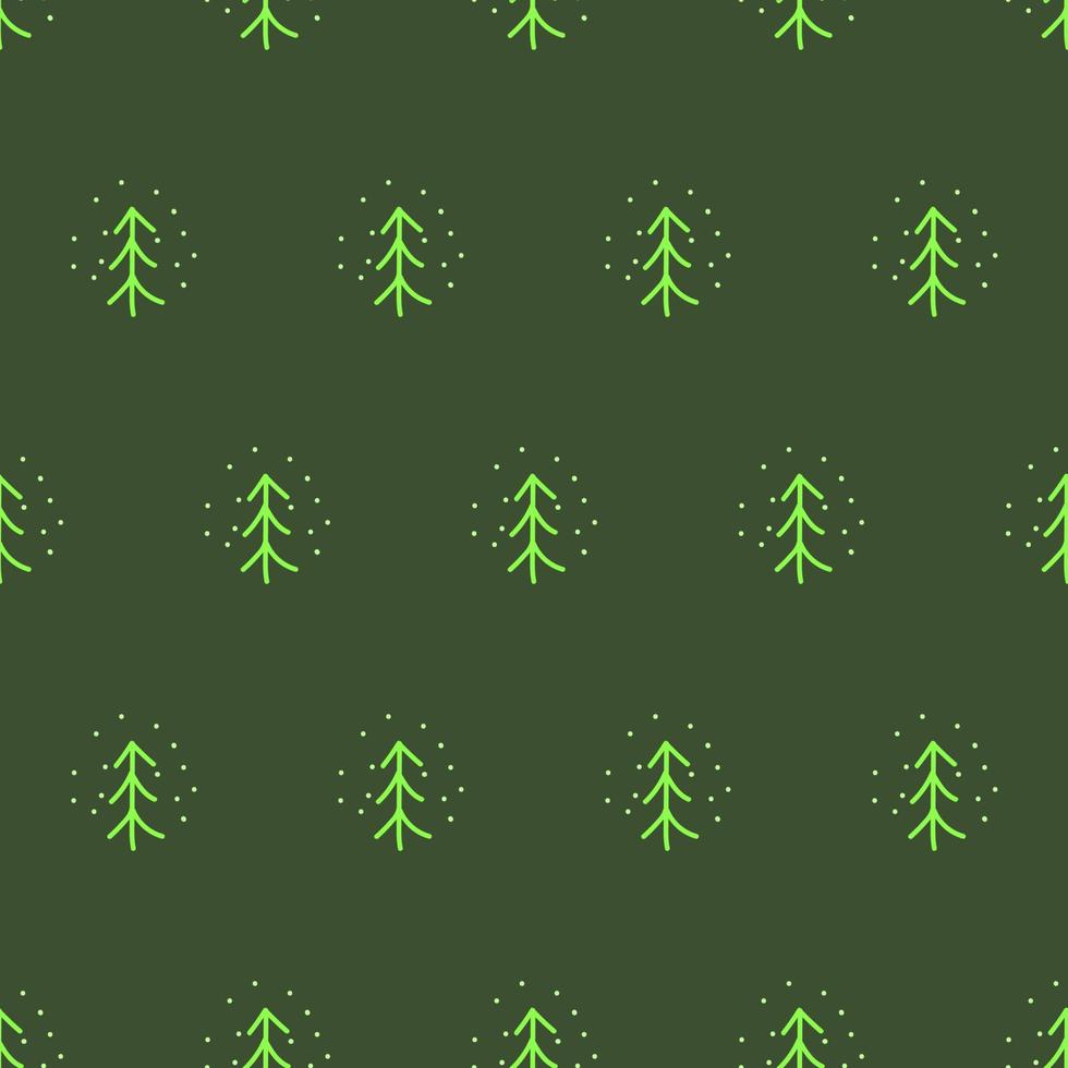 motifs d'arbres de noël vectoriels simples. sapins de noël stylisés. belle impression pour les vacances d'hiver. vecteur