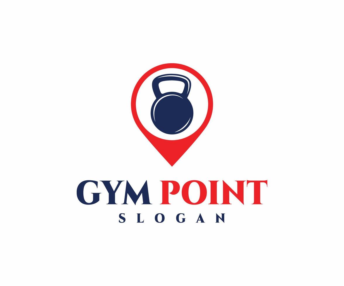 modèle de conception de logo vectoriel fitness gym point