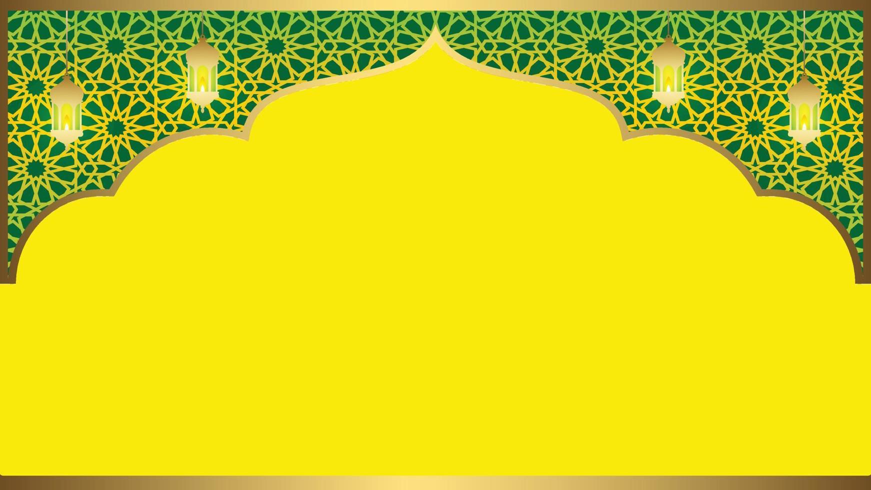 fond islamique vert avec motif islamique, adapté aux bannières de l'aïd al-fitr, de l'aïd al-adha, du maulid nabi, du nouvel an islamique muharram et d'autres thèmes islamiques. vecteur libre