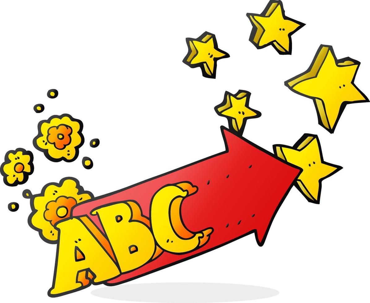 Symbole abc cartoon dessiné à main levée vecteur