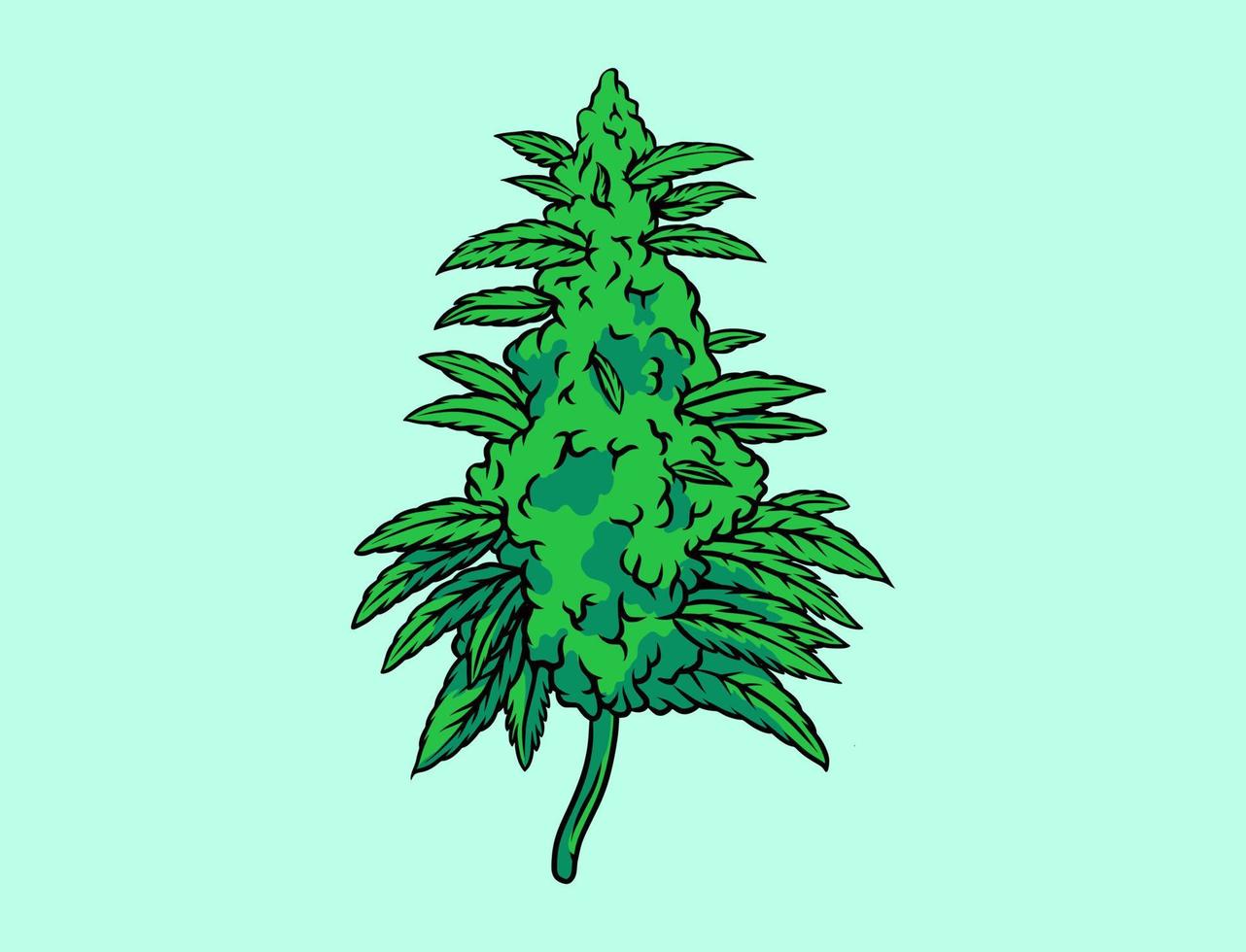 plante à feuilles de cannabis médical vecteur