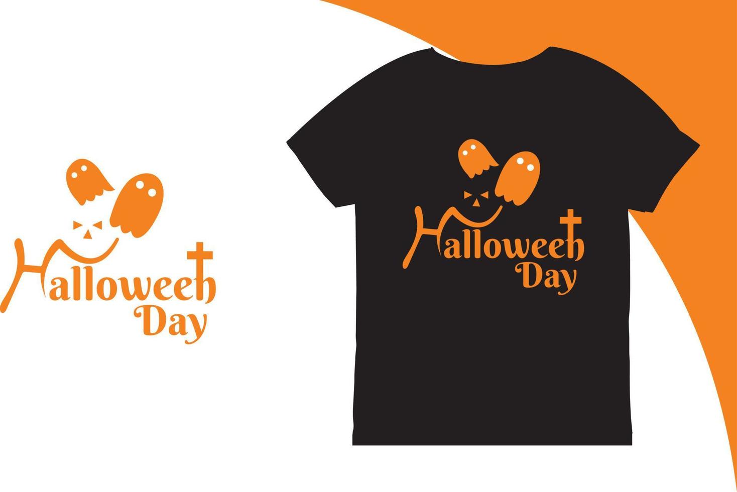 conception de t-shirt de typographie du jour d'halloween vecteur