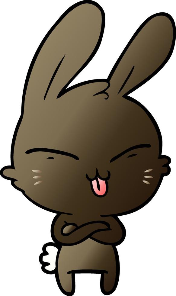 lapin de dessin animé mignon vecteur