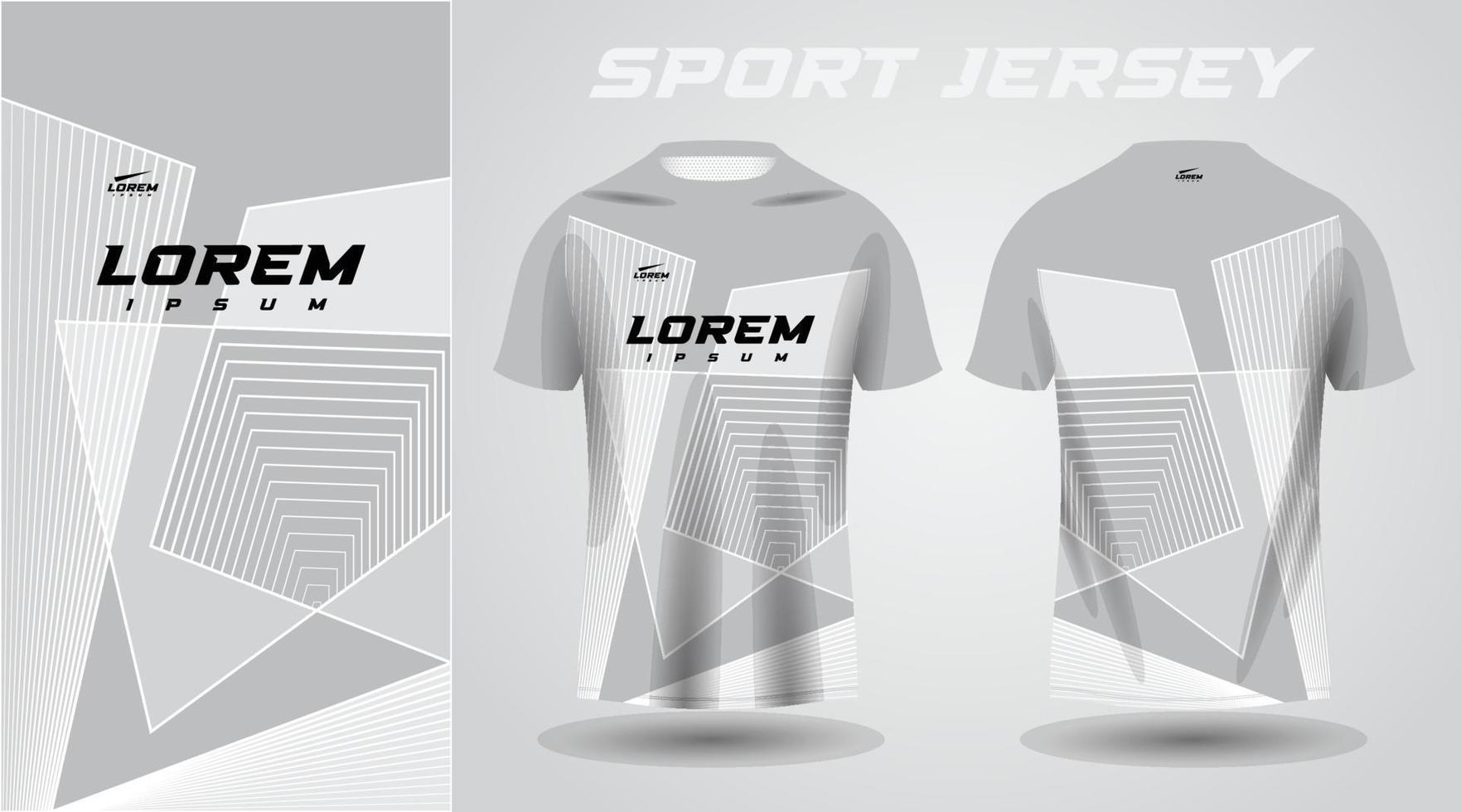 conception de maillot de sport chemise blanche et grise vecteur