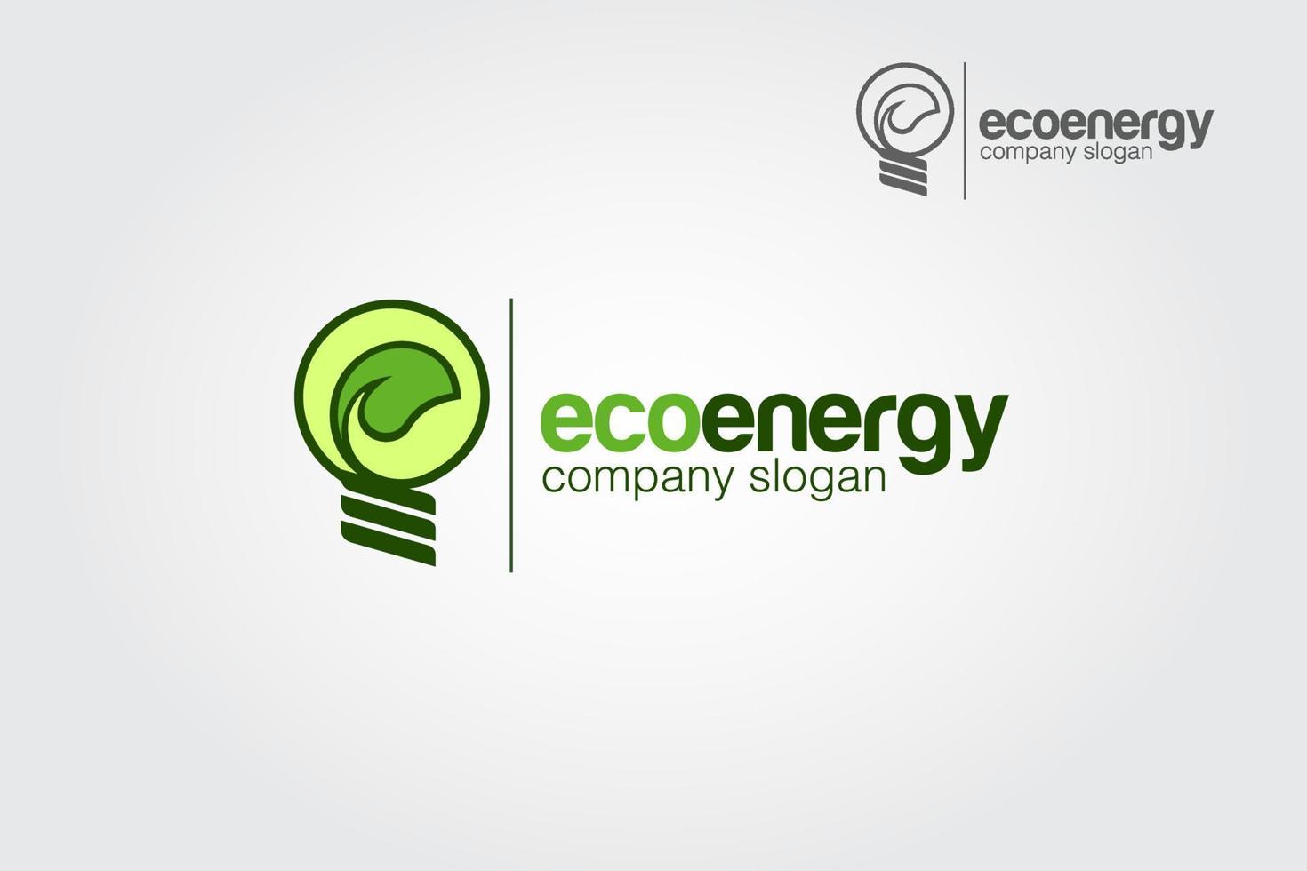 modèle de logo vectoriel éco-énergie. un symbole moderne et propre pour les futures entreprises d'énergie respectueuses de l'environnement.
