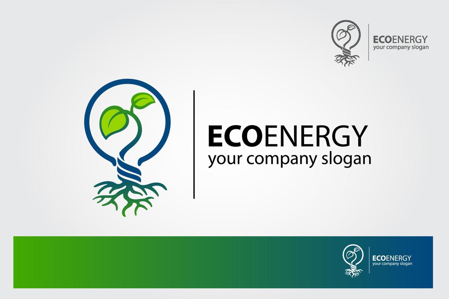 modèle de logo vectoriel éco-énergie. Thème éco-énergétique, il a un look moderne et élégant et peut être utilisé dans diverses entreprises ou adapté à un usage spécifique.