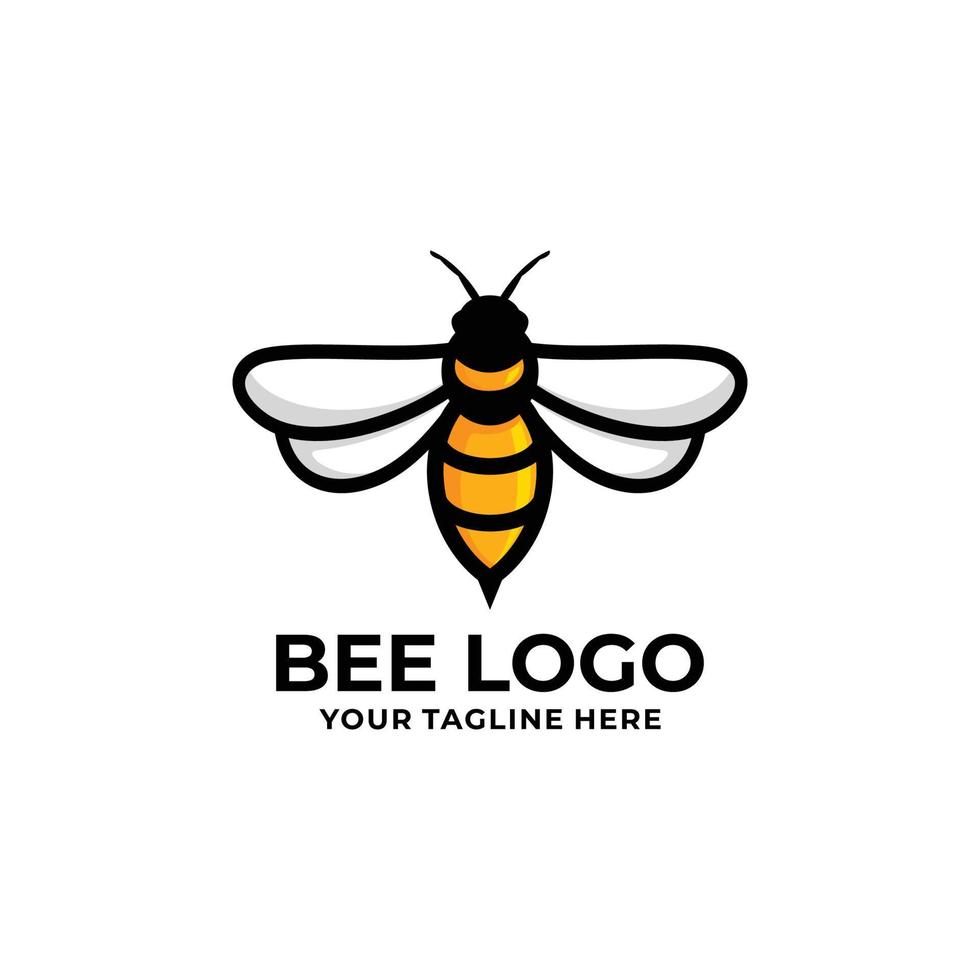 vecteur de conception de logo d'abeille