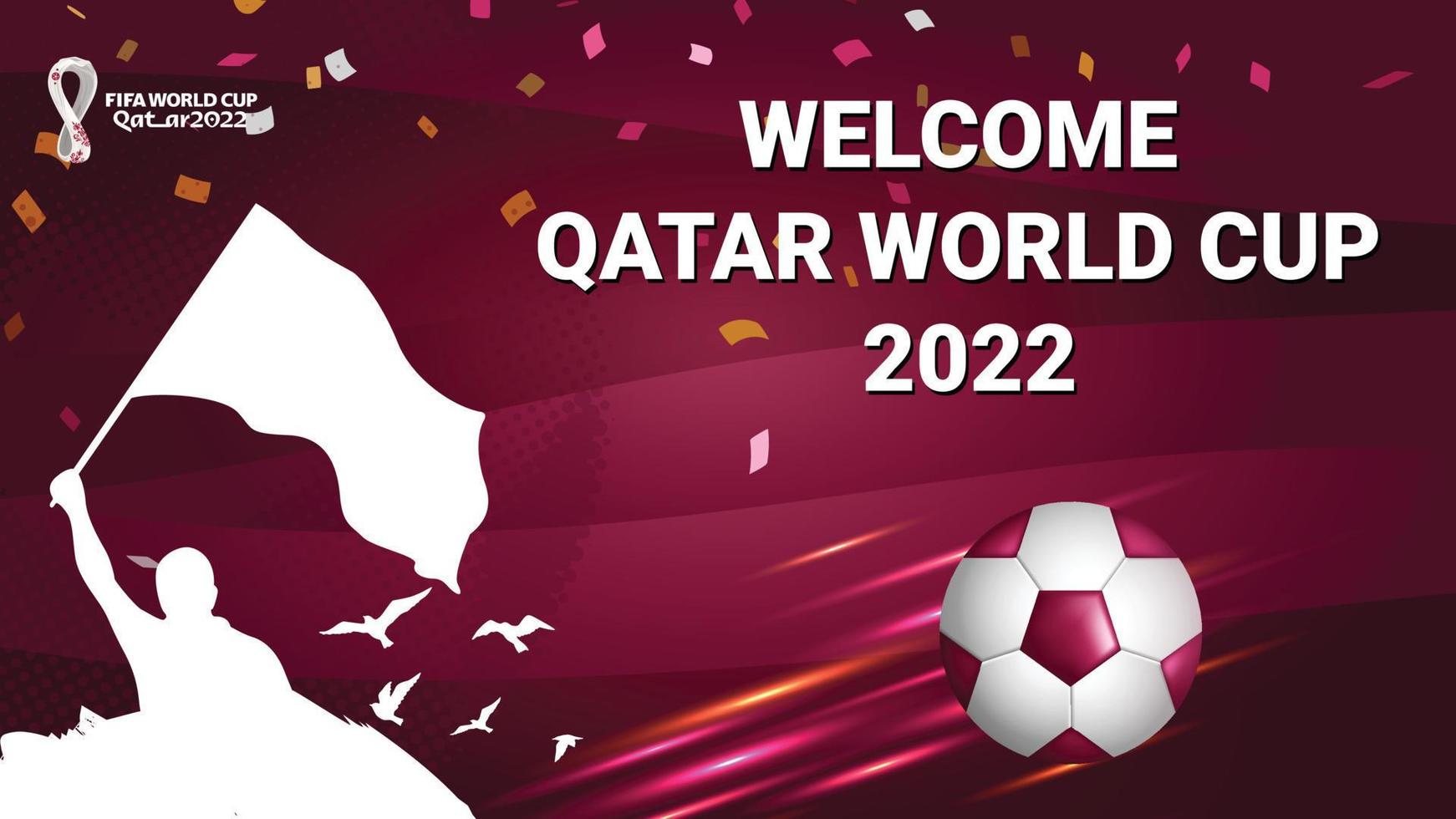 modèle de tournoi de football qatar 2022 vecteur