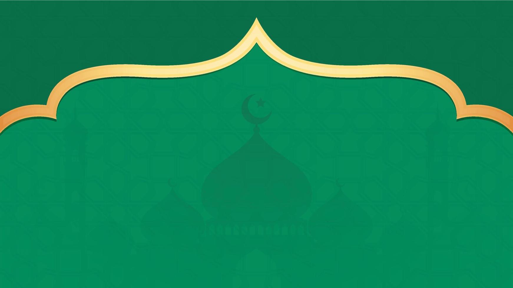 fond de luxe vert arabe islamique avec motif géométrique et bel ornement vecteur