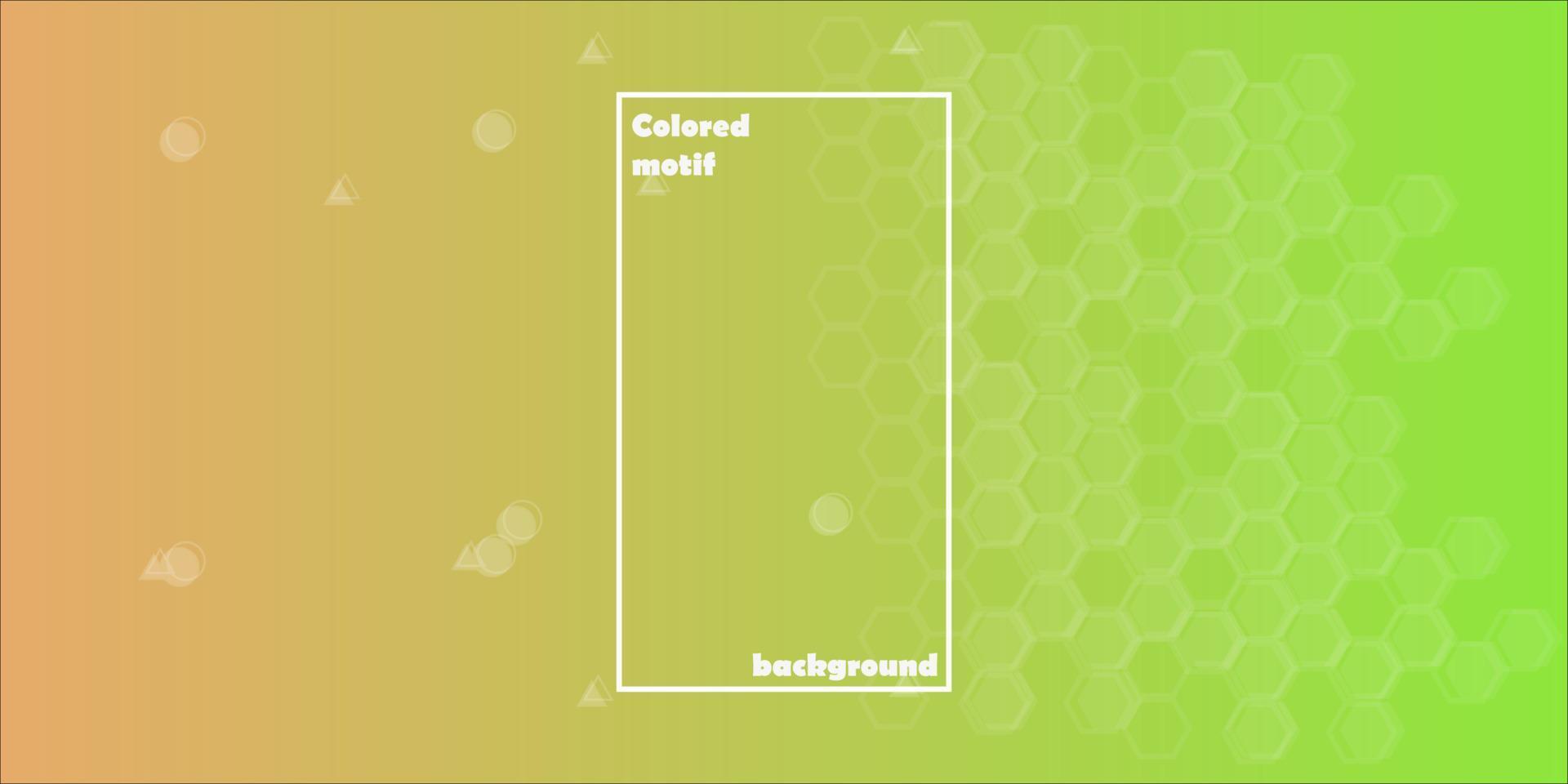 ensemble d'arrière-plans abstraits horizontaux avec motif rectangle dans des dégradés de couleurs orange et vert. collection de textures dégradées avec des ornements géométriques. dépliant, bannière, couverture, affiche ou site Web vecteur