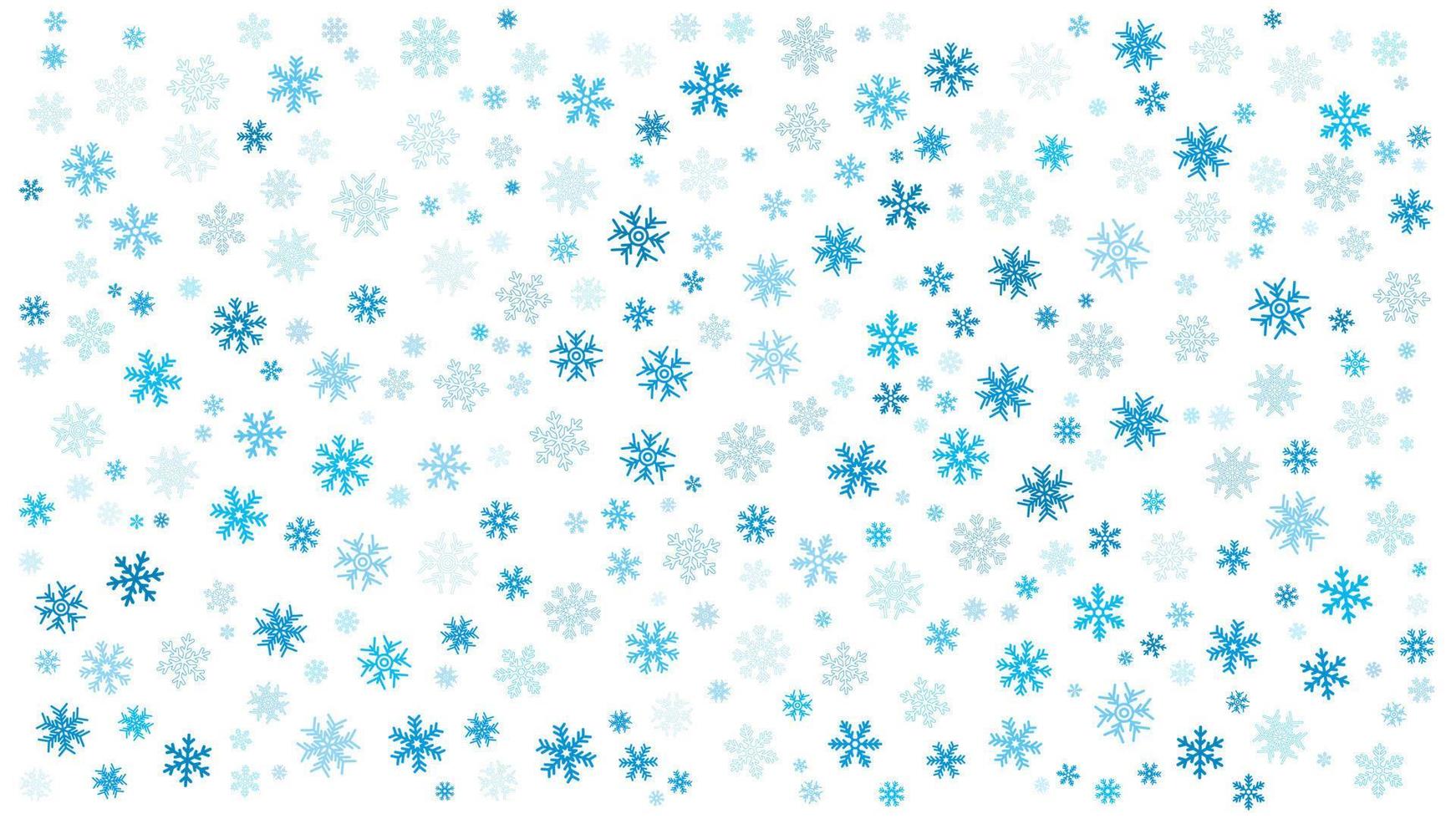 motif de fond de flocons de neige de couleur bleue, fond de décoration de noël et du nouvel an vectoriel, illustration vectorielle de motif de neige d'hiver vecteur