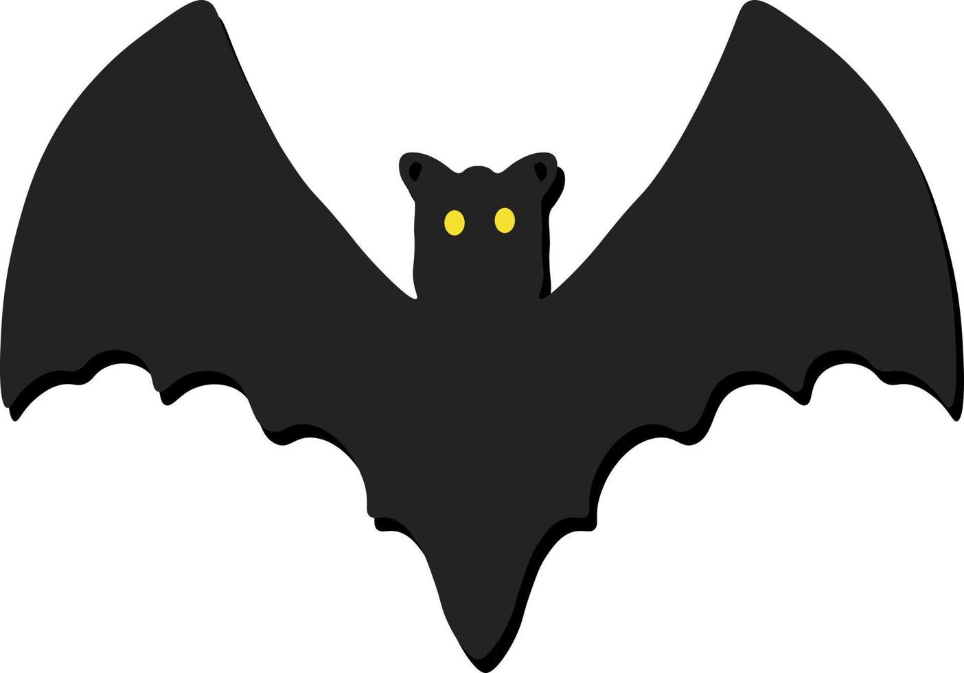 silhouette noire de fond transparent de chauve-souris. décoration d'halloween. illustration vectorielle vecteur