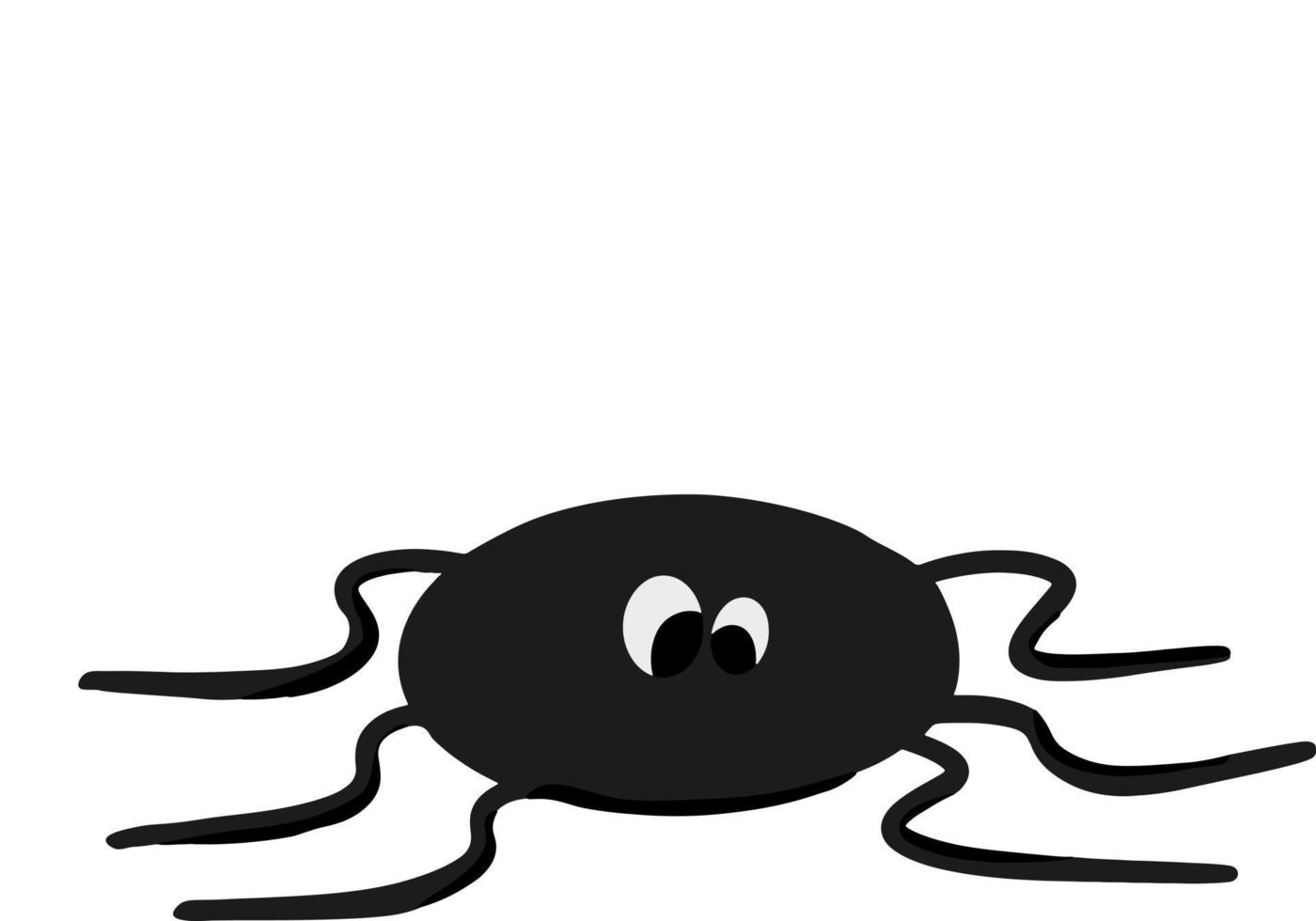 araignée vectorielle noire sur fond isolé. araignée d'halloween. illustration vectorielle vecteur