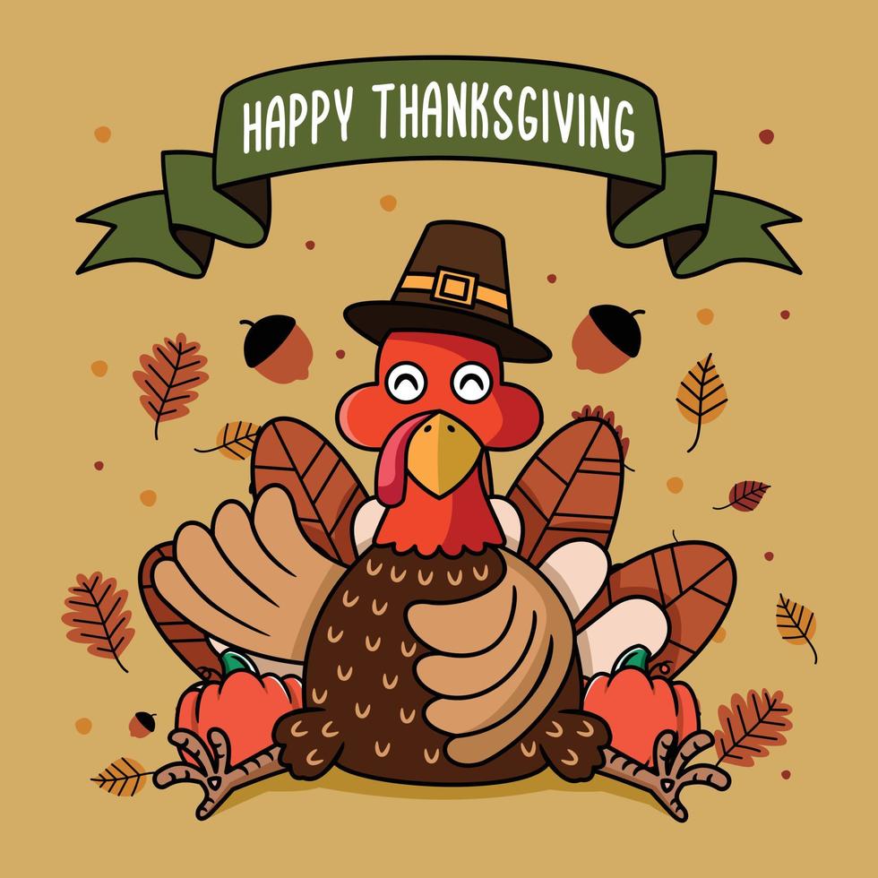 illustration vectorielle de la conception de bannières pour la célébration de thanksgiving vecteur