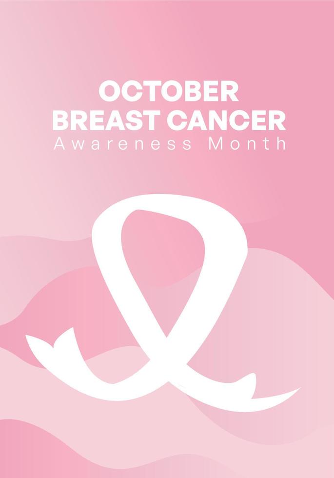 affiche et bannière de modèle de médias sociaux pour octobre mois de sensibilisation au cancer du sein 2022 vecteur