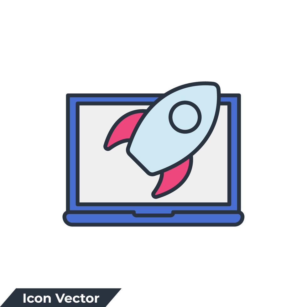 développement icône logo illustration vectorielle. modèle de symbole de développement logiciel pour la collection de conception graphique et web vecteur